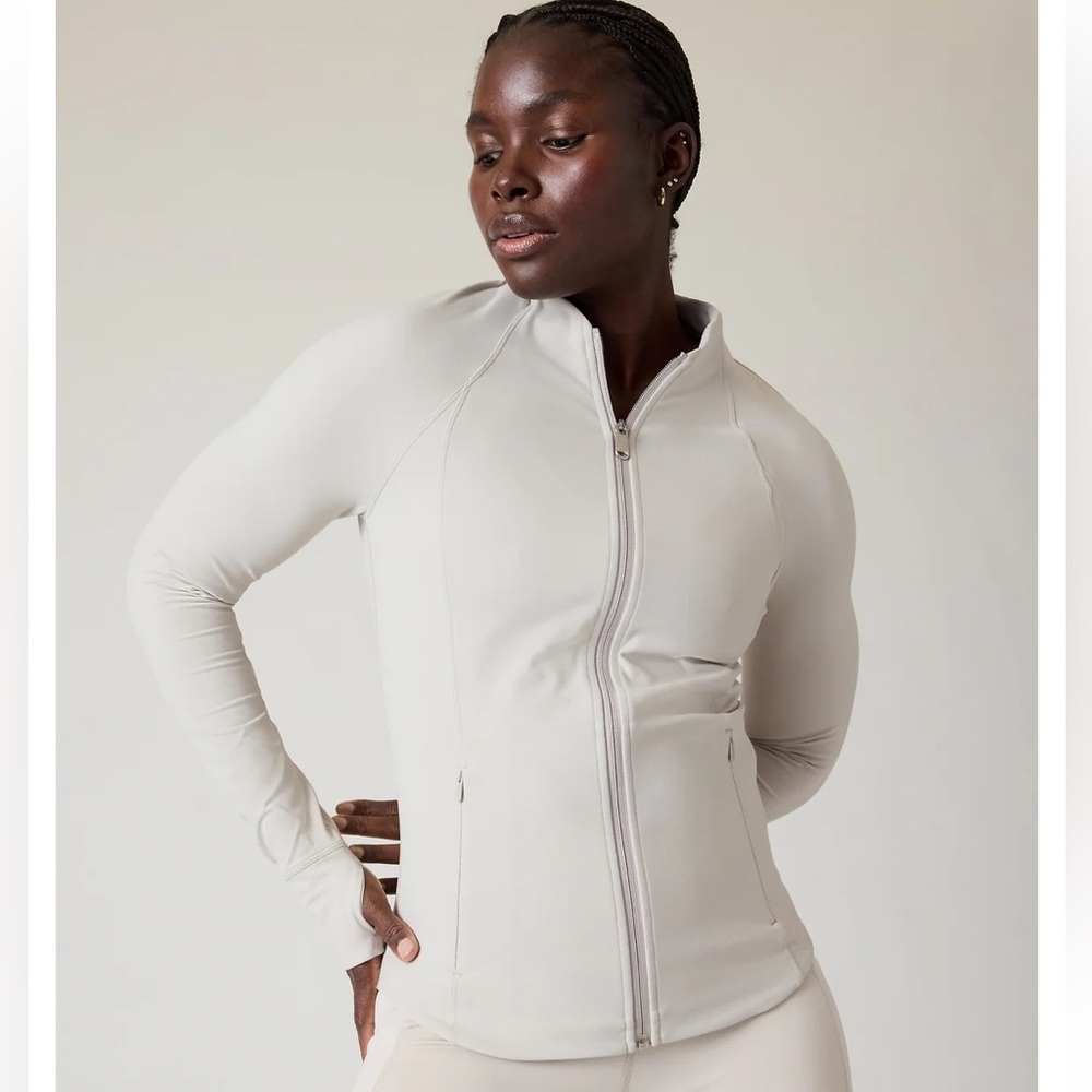 Athleta Salutation Abalone Grey Jacket - image 1